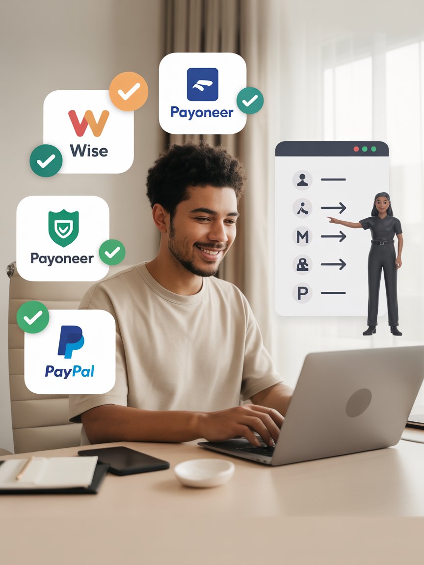 paypal , wise , payoneer account setup